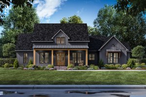 Exterior - Front Elevation 3 for Farmhouse House Plan #1074-66 - 4 bed, 2.5 bath