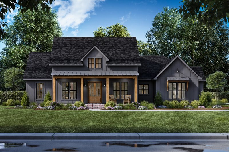Home Plan - Exterior - Front Elevation 3 for Farmhouse House Plan #1074-66 - 4 bed, 2.5 bath