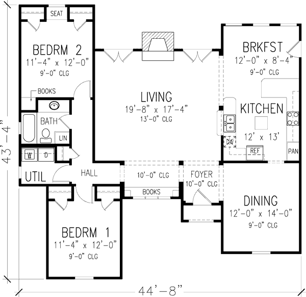 Home Plan - Country Floor Plan - Main Floor Plan #410-344