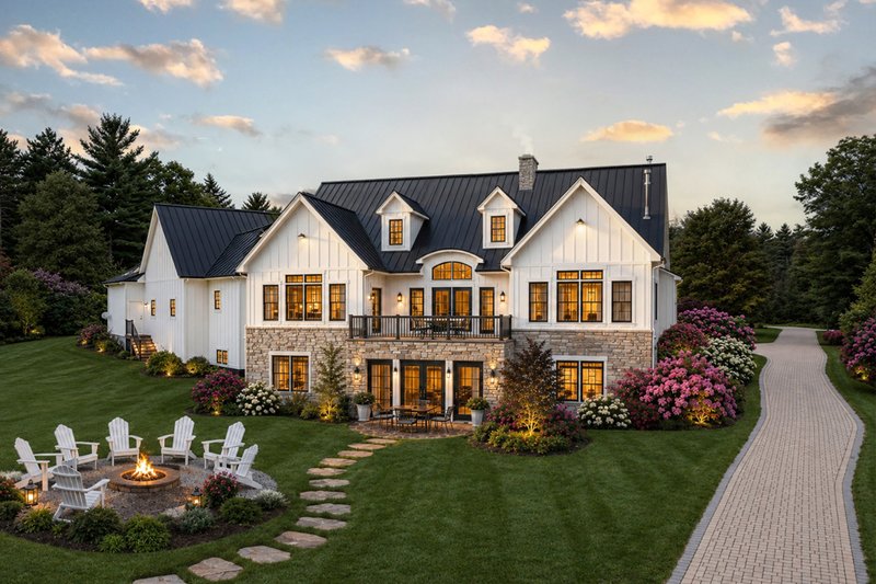 Dream House Plan - Exterior - Rear Elevation for Farmhouse House Plan #928-421 - 2 bed, 2.5 bath