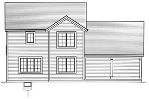 Exterior - Rear Elevation for Traditional House Plan #46-890 - 3 bed, 2.5 bath