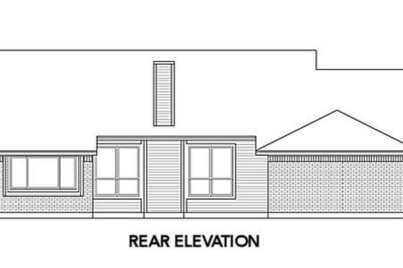 Home Plan - Exterior - Rear Elevation for Cottage House Plan #84-490 - 3 bed, 2 bath