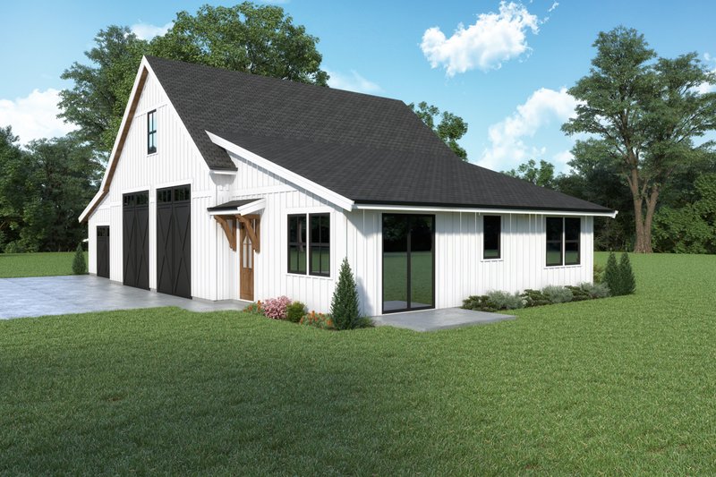 Dream House Plan - Exterior - Other Elevation 1 for Barndominium House Plan #1070-217 - 1 bed, 2 bath