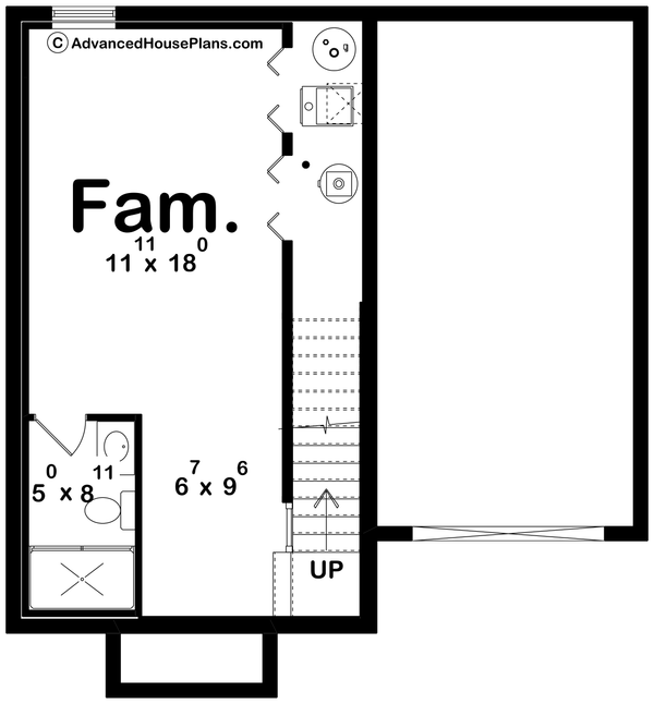 Dream House Plan - Modern Floor Plan - Lower Floor Plan #455-571