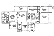 European Style House Plan - 4 Beds 4.5 Baths 3506 Sq/Ft Plan #52-190 