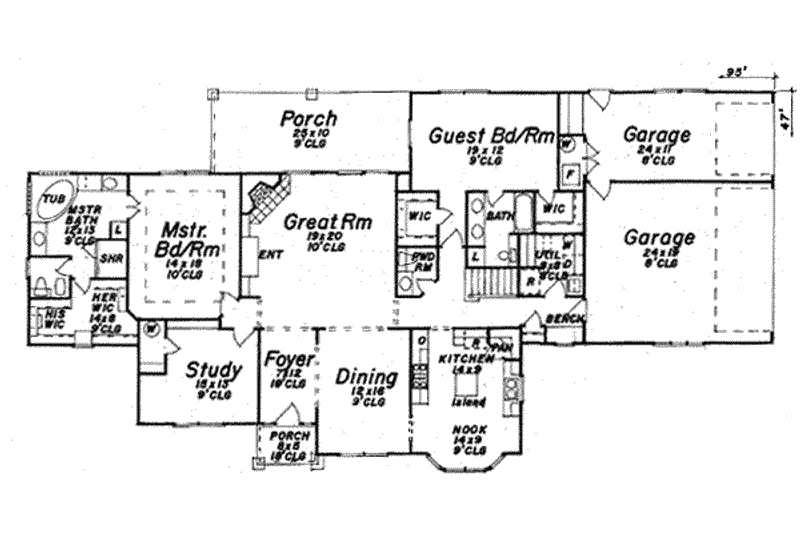 Dream House Plan - Floor Plan - Main Floor for European House Plan #52-190 - 4 bed, 4.5 bath