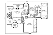 European Style House Plan - 4 Beds 3.5 Baths 3355 Sq/Ft Plan #52-203 