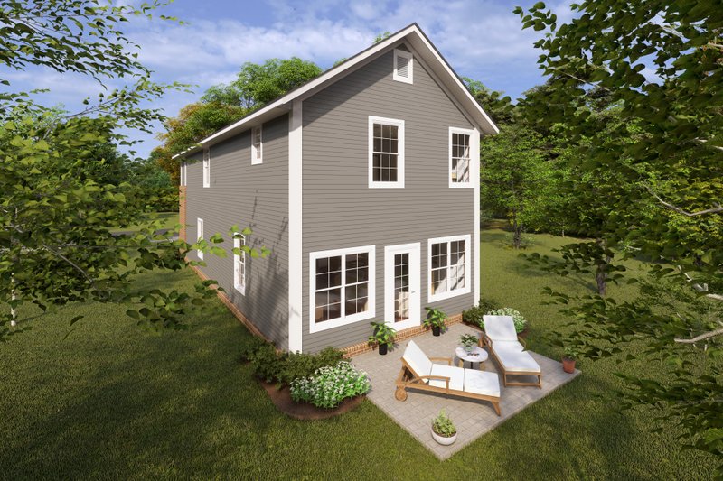 Home Plan - Exterior - Rear Elevation for Cottage House Plan #513-2220 - 3 bed, 2.5 bath