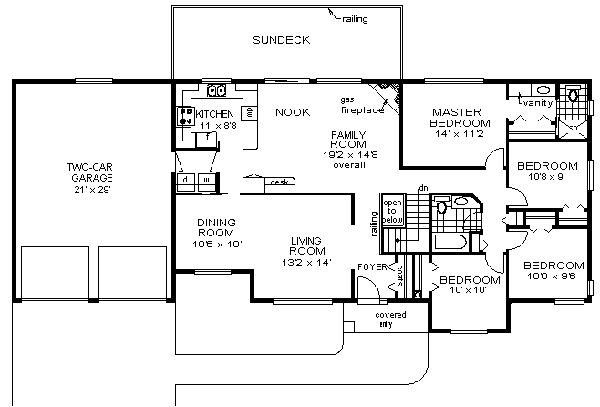 Ranch Floor Plan - Main Floor Plan #18-154