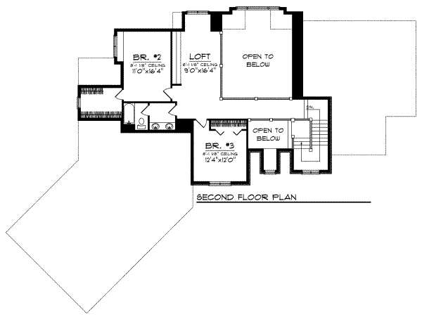 House Design - European Floor Plan - Upper Floor Plan #70-730