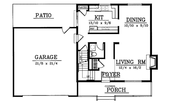 Traditional Floor Plan - Main Floor Plan #92-211