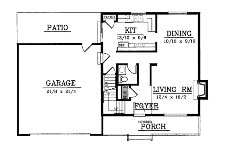 Dream House Plan - Floor Plan - Main Floor for Traditional House Plan #92-211 - 4 bed, 2.5 bath