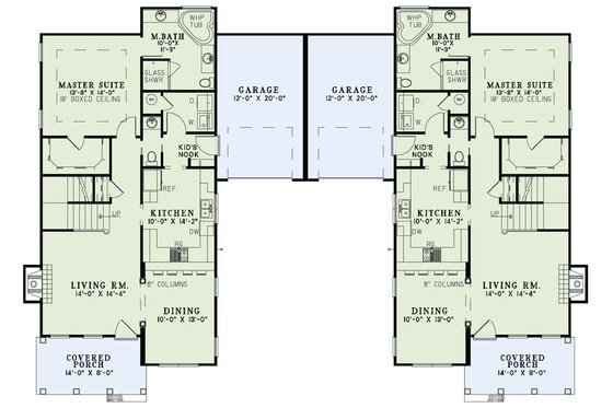Floor Plan - Main Floor for Southern House Plan #17-655 - 6 bed, 4.5 bath