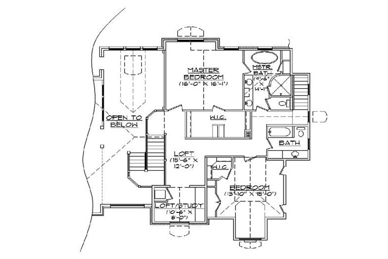 Home Plan - Floor Plan - Upper Floor for Craftsman House Plan #5-378 - 4 bed, 4.5 bath