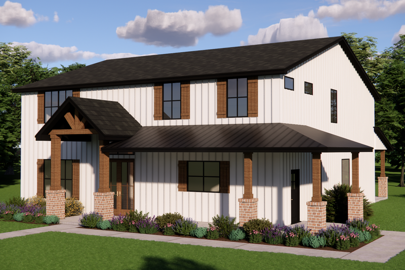 Dream House Plan - Exterior - Front Elevation 3 for Farmhouse House Plan #1119-13 - 5 bed, 4 bath