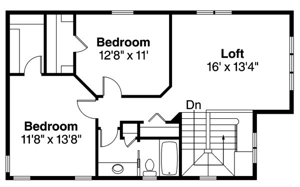 Architectural House Design - Floor Plan - Upper Floor Plan #124-878