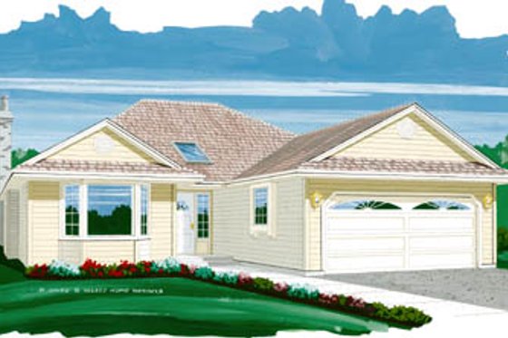 Exterior - Front Elevation for Traditional House Plan #47-460 - 3 bed, 2 bath