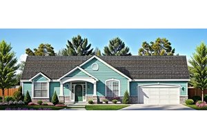 Home Plan - Ranch Exterior - Front Elevation Plan #58-183