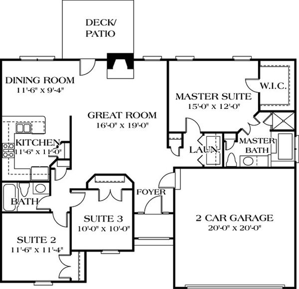 House Plan Design - Traditional Floor Plan - Main Floor Plan #453-41