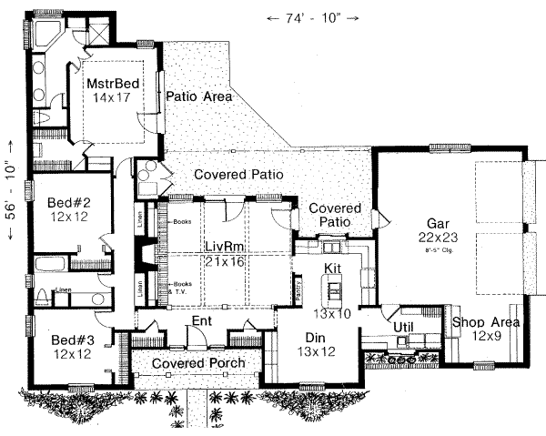 Dream House Plan - Traditional Floor Plan - Main Floor Plan #310-220