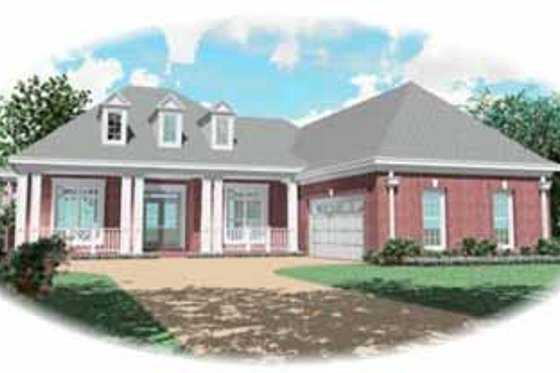 Exterior - Front Elevation for Traditional House Plan #81-370 - 4 bed, 3 bath