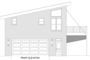 Exterior - Front Elevation 3 for Contemporary House Plan #932-286 - 1 bed, 1 bath