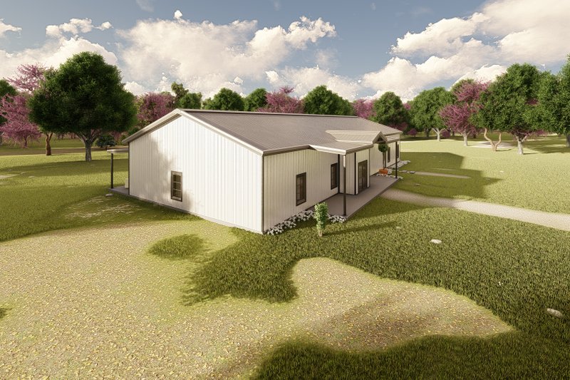 House Blueprint - Exterior - Other Elevation 3 for Barndominium House Plan #1107-47 - 4 bed, 3.5 bath