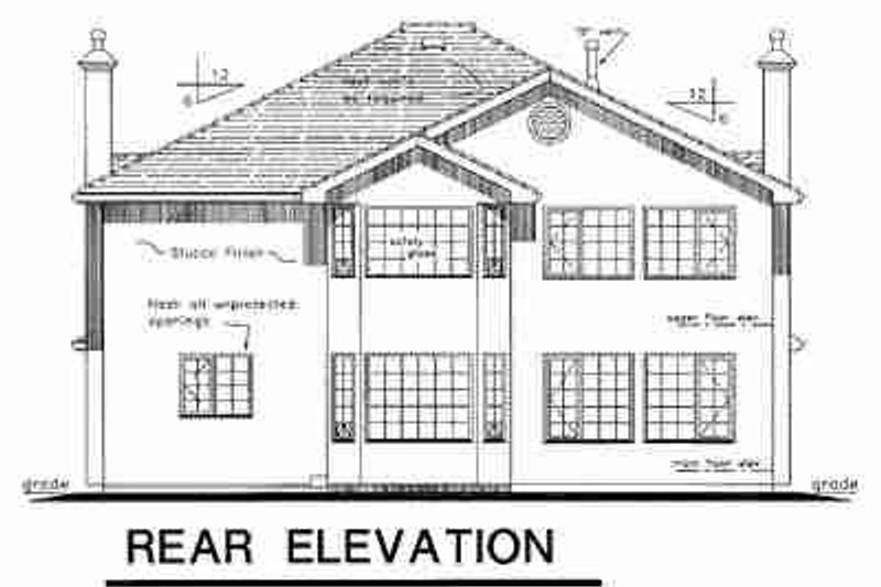 Dream House Plan - Exterior - Rear Elevation for Traditional House Plan #18-9343 - 6 bed, 3.5 bath