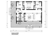 Modern Style House Plan - 3 Beds 1 Baths 1059 Sq/Ft Plan #549-1 