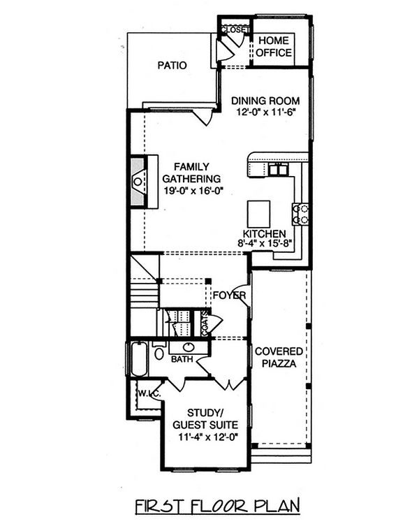 Colonial Floor Plan - Main Floor Plan #413-794