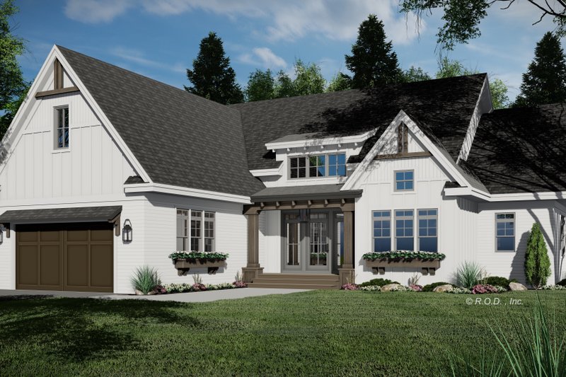 Farmhouse Style House Plan - 4 Beds 3 Baths 2843 Sq/Ft Plan #51-1248