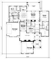 Floor Plan - Main Floor for European House Plan #20-2478 - 4 bed, 4.5 bath