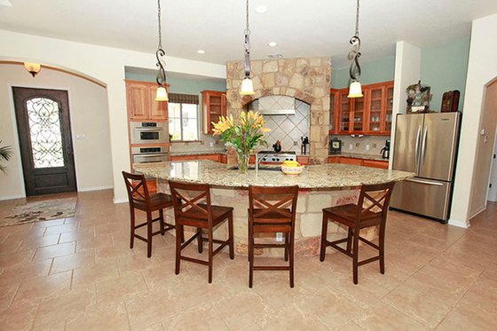 Interior - Kitchen for Mediterranean House Plan #80-151 - 3 bed, 3 bath