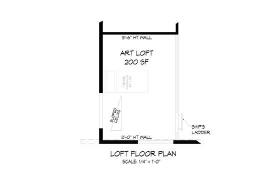 Floor Plan - Other Floor for Contemporary House Plan #932-516 - 2 bed, 1 bath