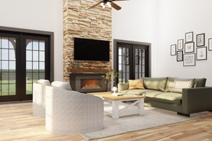 Interior - Family Room 2 for Craftsman House Plan #17-2160 - 4 bed, 3 bath