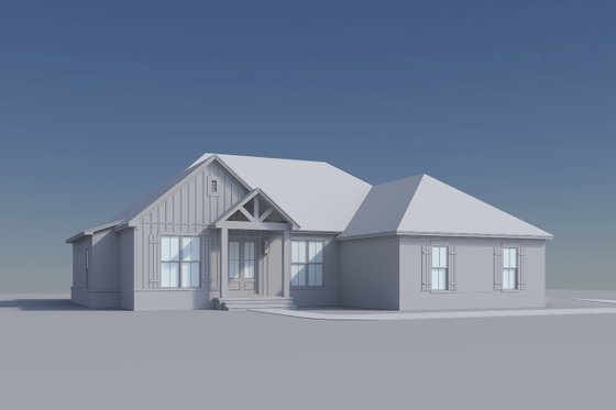 Exterior - Front Elevation 8 for Traditional House Plan #430-409 - 4 bed, 2 bath