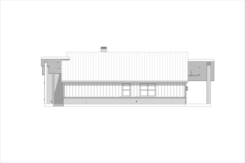 House Blueprint - Exterior - Other Elevation 3 for Modern House Plan #1127-18 - 4 bed, 3 bath