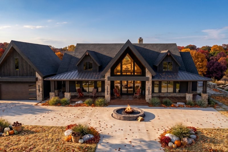 Dream House Plan - Exterior - Front Elevation 2 for Modern House Plan #455-232 - 2 bed, 3 bath