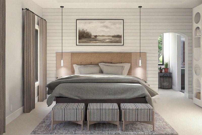 Architectural House Design - Interior - Master Bedroom 1 for Farmhouse House Plan #455-211 - 3 bed, 3 bath