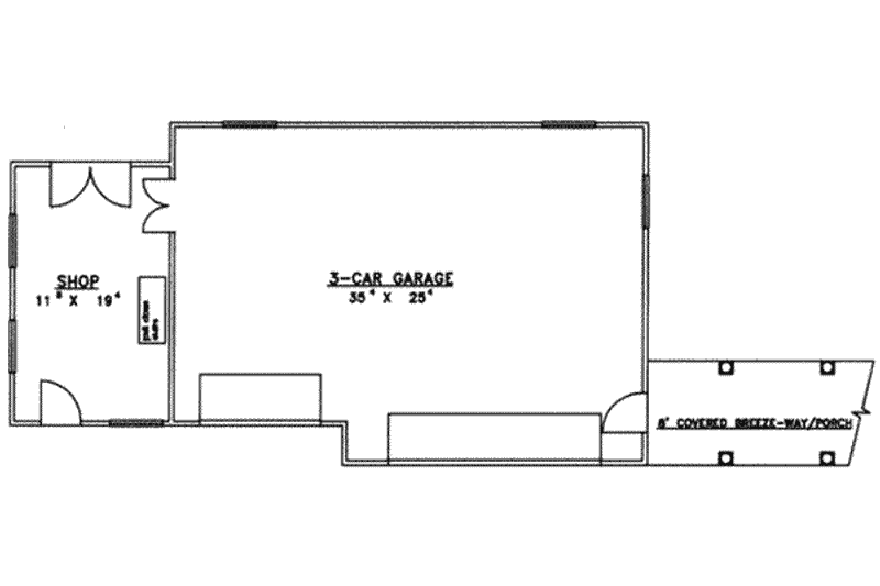 Home Plan - Floor Plan - Main Floor for Traditional House Plan #117-263, 0 bath