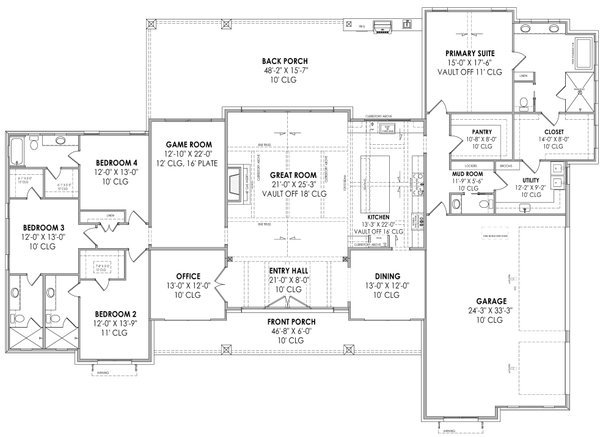 Farmhouse Floor Plan - Main Floor Plan #1096-32