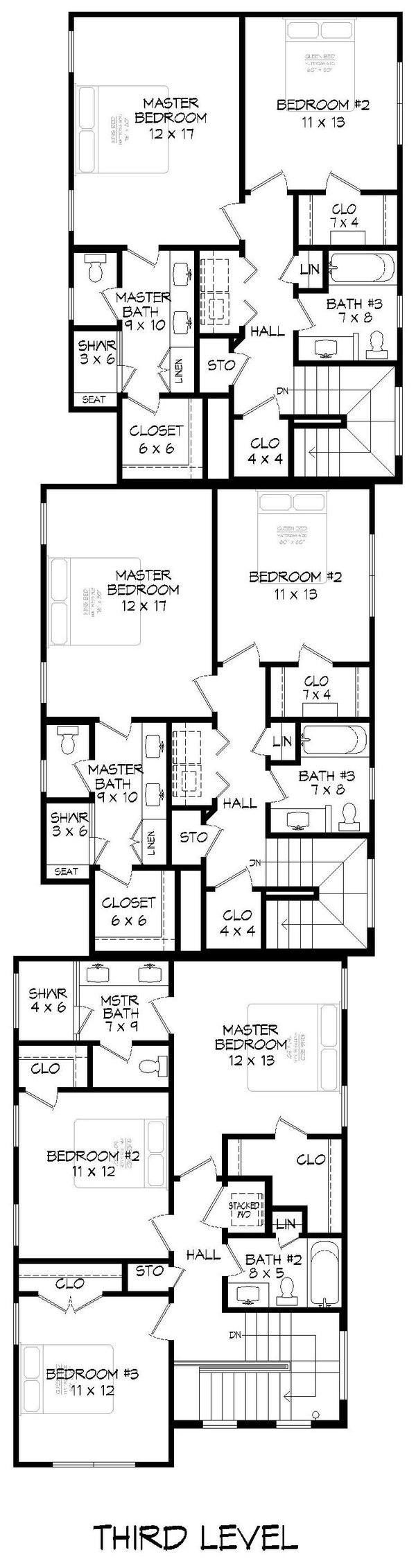 House Blueprint - Contemporary Floor Plan - Upper Floor Plan #932-645