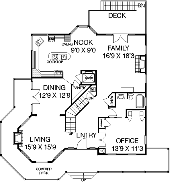 Dream House Plan - Victorian Floor Plan - Main Floor Plan #60-459