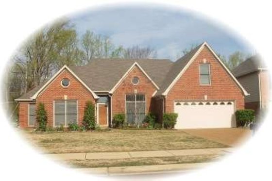 Exterior - Front Elevation for European House Plan #81-1545 - 3 bed, 2 bath