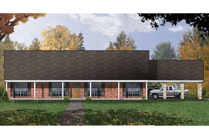 Ranch Exterior - Front Elevation Plan #40-379