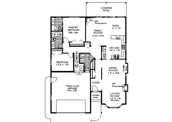 Architectural House Design - Traditional Floor Plan - Main Floor Plan #18-190