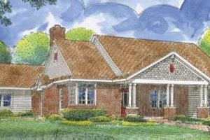 Southern Exterior - Front Elevation Plan #410-291