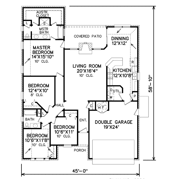 Traditional Floor Plan - Main Floor Plan #65-281