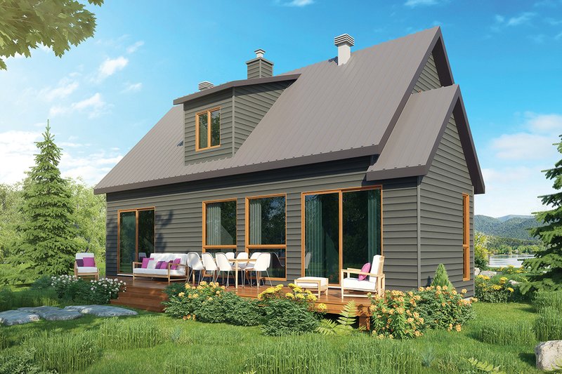 House Plan Design - Exterior - Rear Elevation 1 for Cottage House Plan #23-2313 - 3 bed, 2 bath
