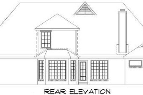 Exterior - Rear Elevation for Traditional House Plan #424-64 - 4 bed, 3 bath